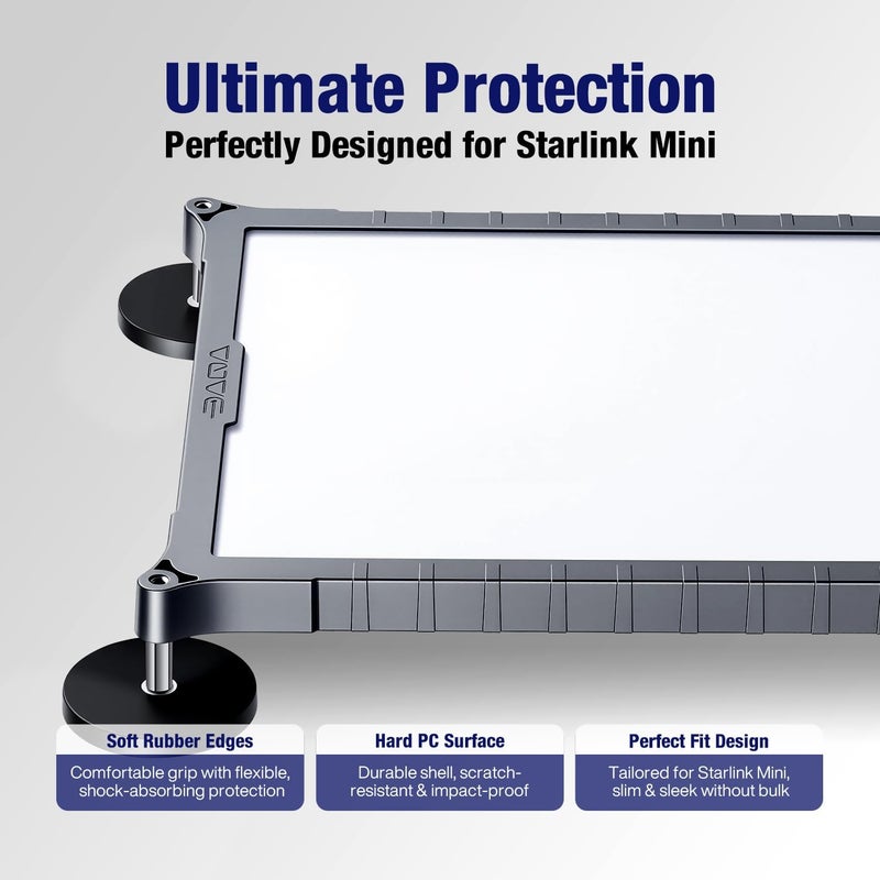 Daqa Starlink Mini Magnetic Mount | TPU+PC Case, Travel & Camping Mount for Cars, Trucks, RVs Transparent - Image 3